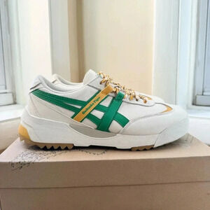 New Onitsuka Tiger Delegation Ex Sneaker Shoes Cream Cilantro Green Yellow